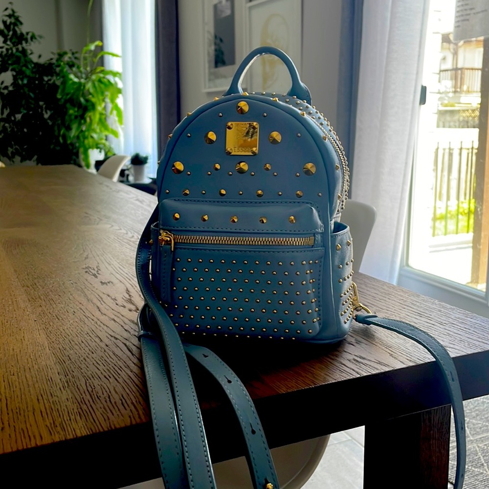 MCM mini backpack, light blue